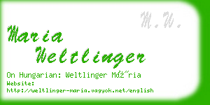 maria weltlinger business card